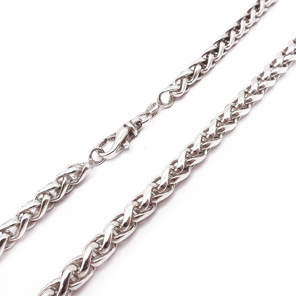 Hopeinen palmier kaulakoru 45cm #1