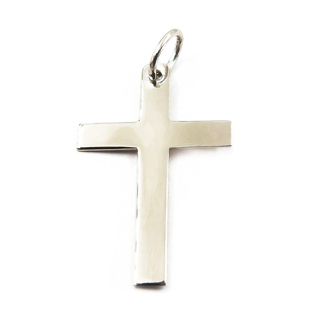 Valkokultainen risti, sileä #0