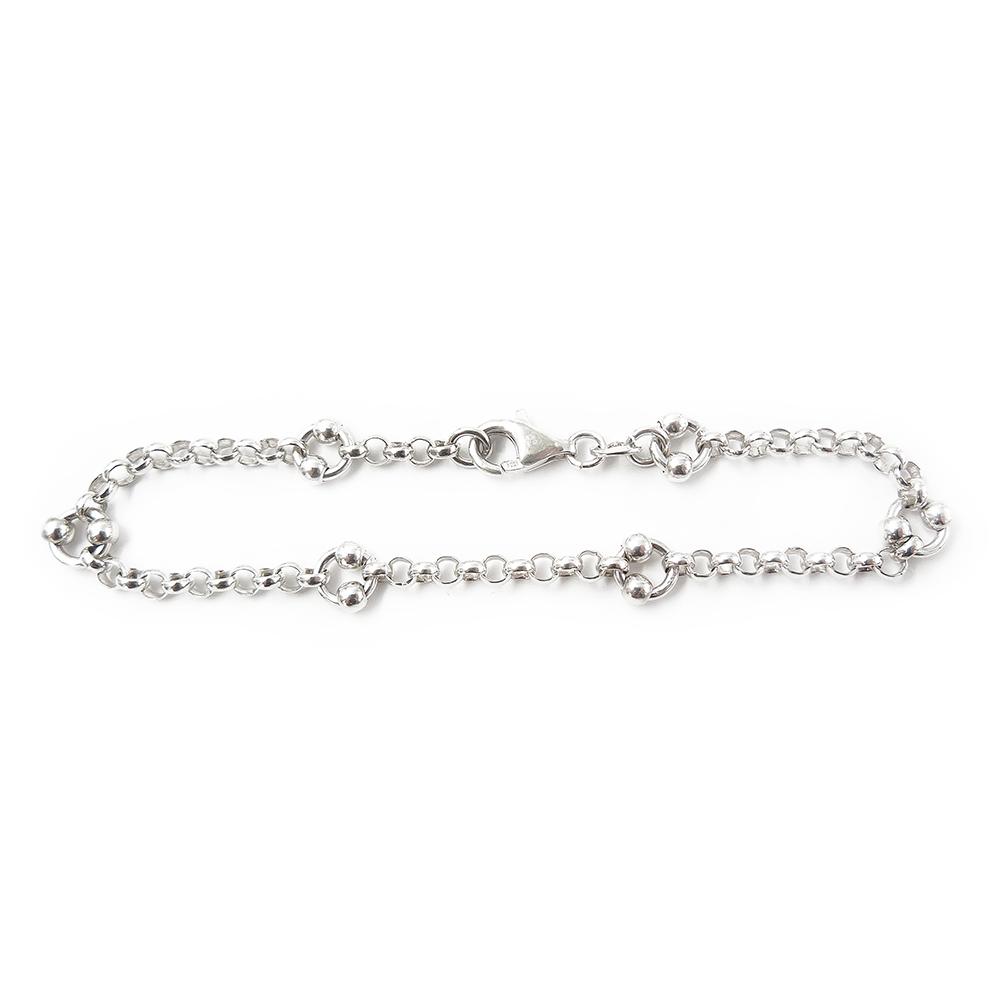 Hopeinen papuranneketju,18cm #1