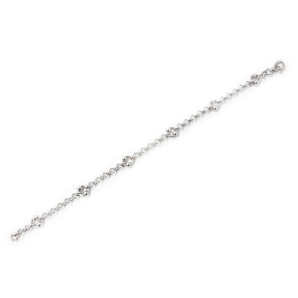 Hopeinen papuranneketju,18cm #2