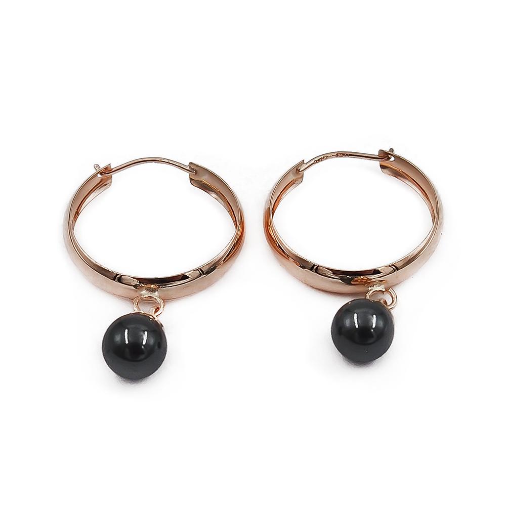 Kultaiset hematiitti korvarenkaat 5mm 3x14mm Heinolan Kulta #0