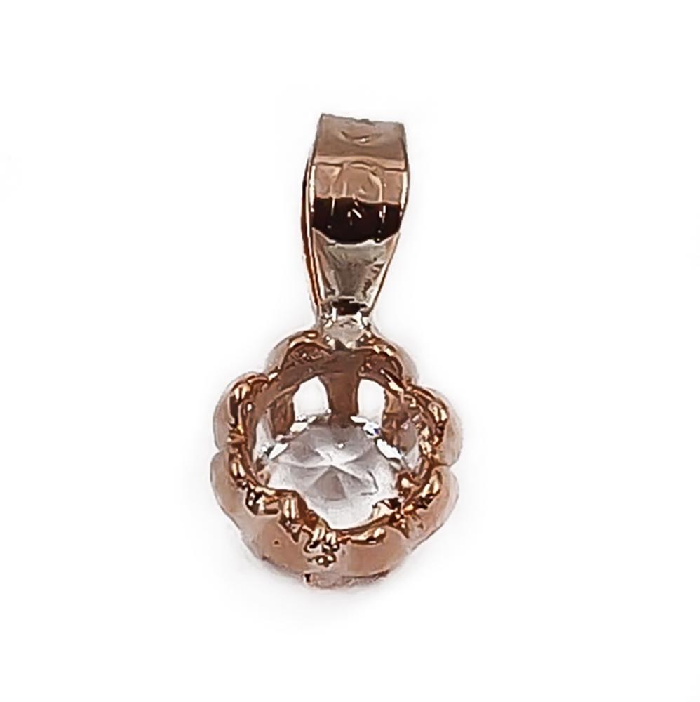 Kultainen siro zirkoniariipus kruunuistutuksella #2