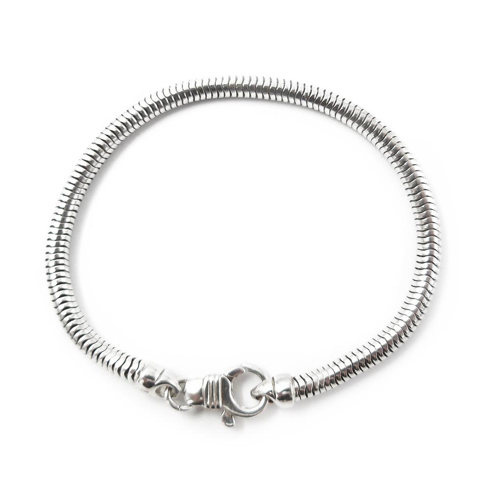 Hopeinen käärmeranneketju,20 cm #0