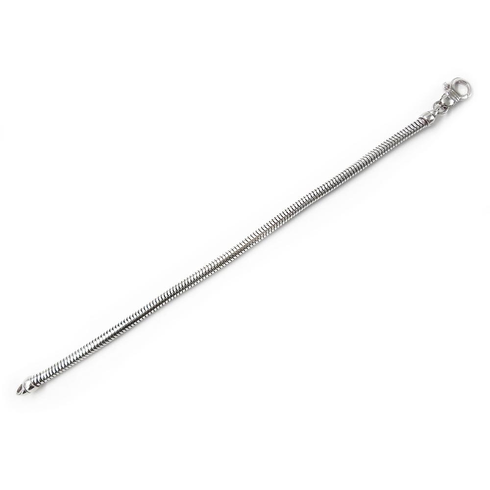 Hopeinen käärmeranneketju,20 cm #1