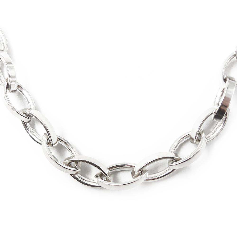 Hopeinen kaulaketju,45,5cm #3