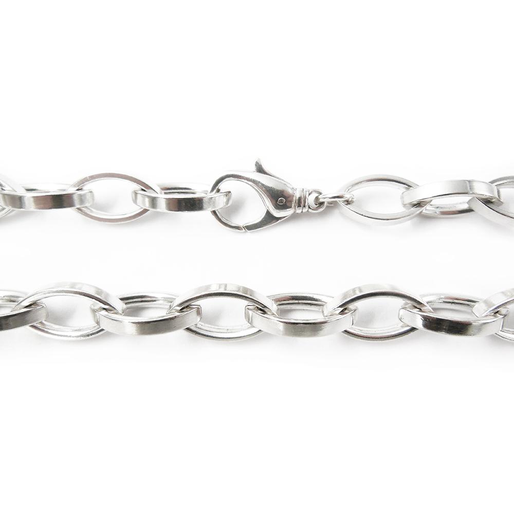 Hopeinen kaulaketju,45,5cm #1