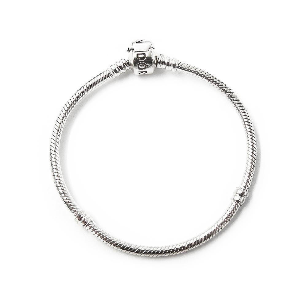 Hopeinen Pandora ranneketju 18cm #0