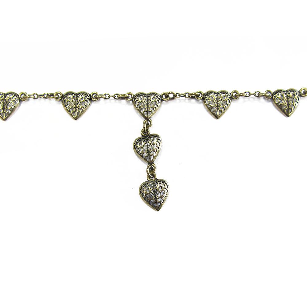 Kalevala Koru Onnen Sydän kaulakoru 42/45cm pronssi #2