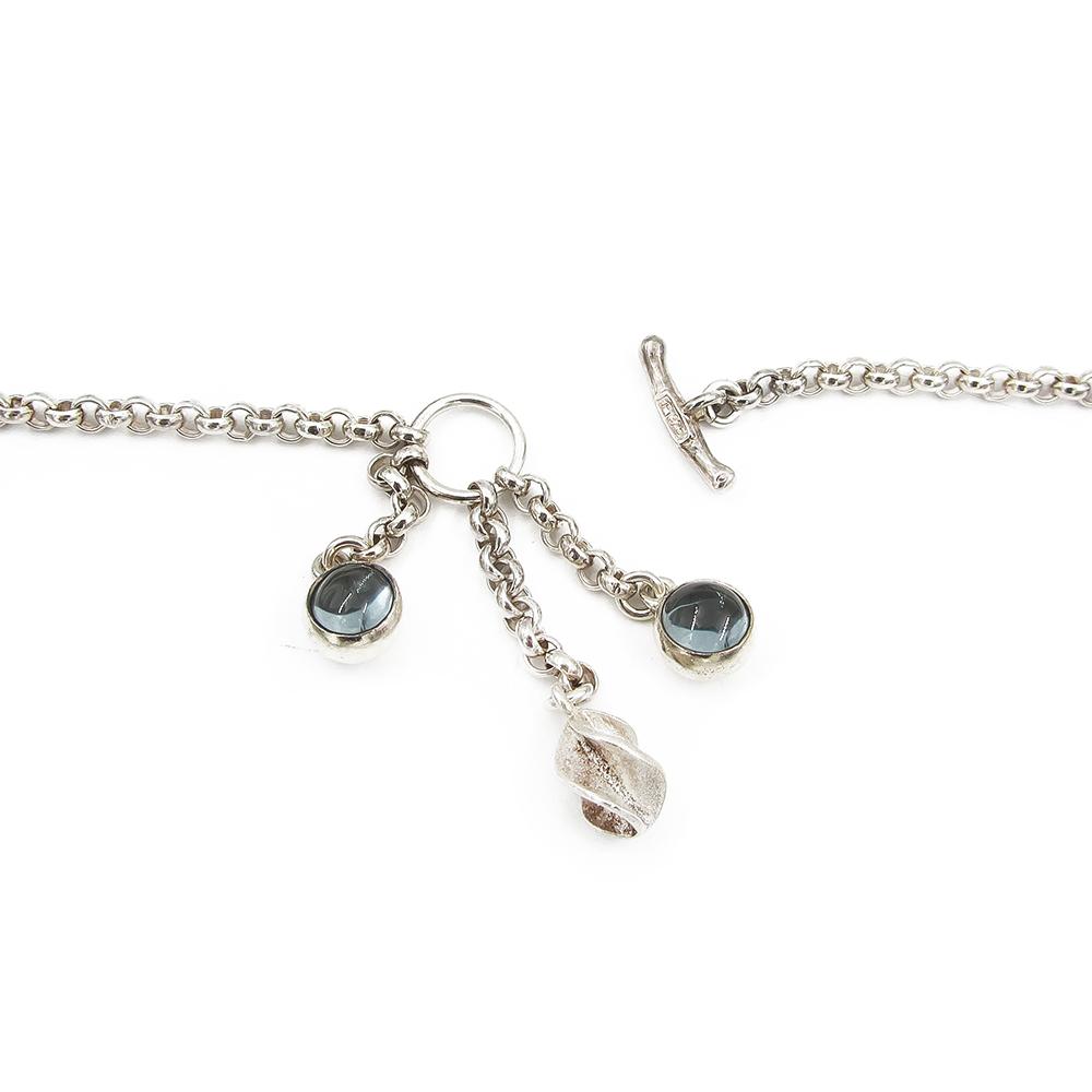 Hopeinen kaulakääty pituus 84cm #1