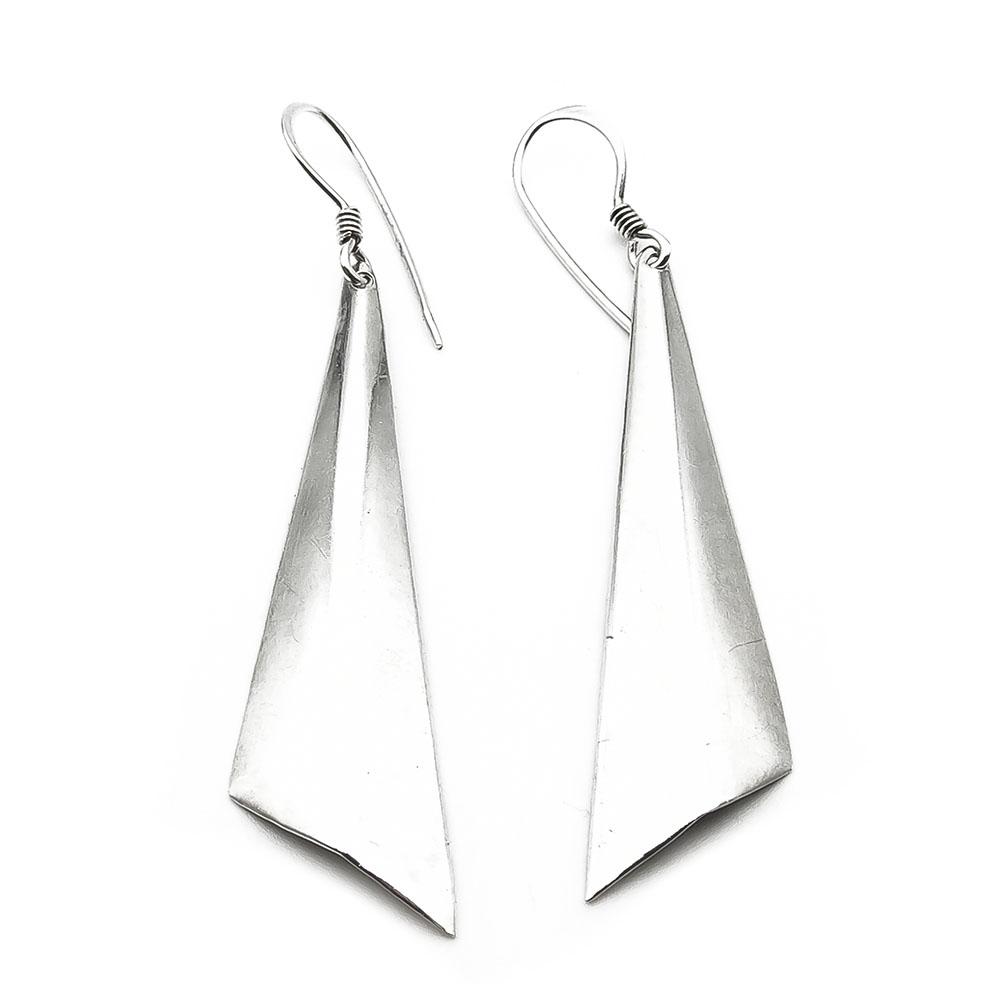 Hopeiset korvakorut koukulla #0