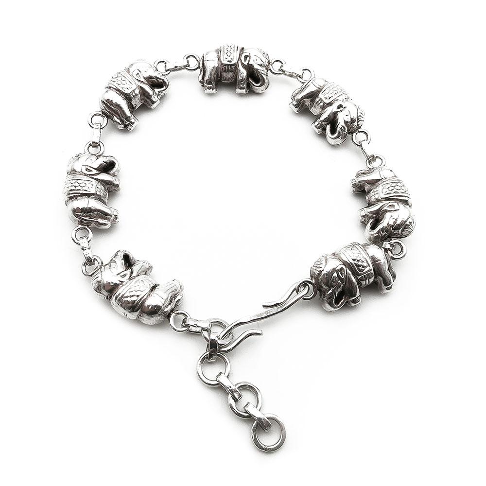 Hopeinen Norsu ranneketju 19 - 22,5cm lev.11mm #0