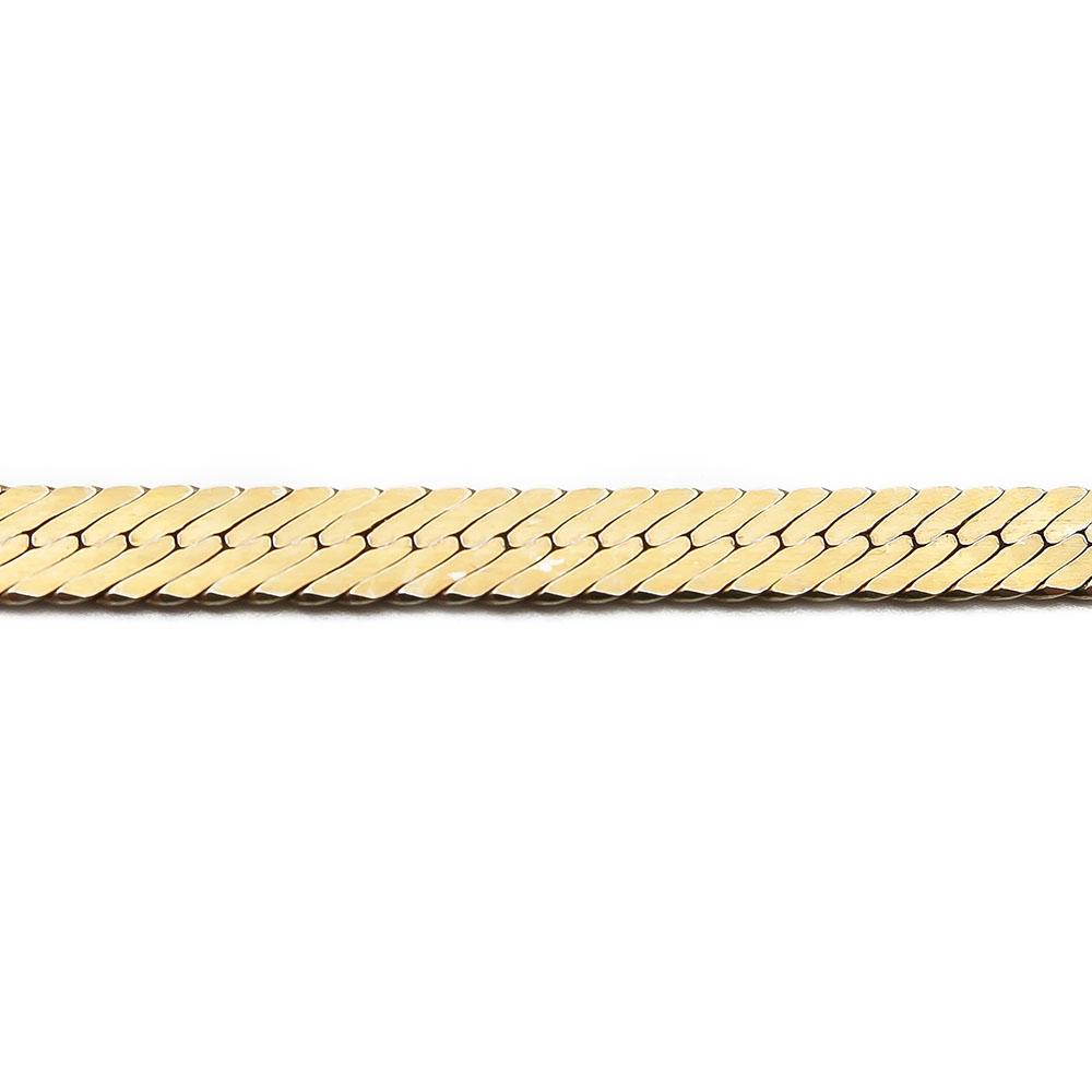 Kullattu hopeinen litteä rannek.18,5cm lev.3mm #2