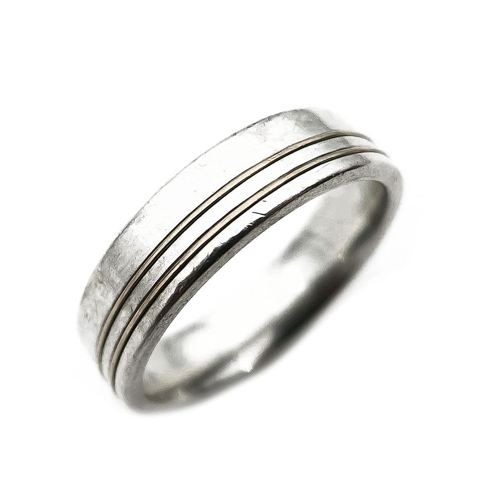 Hopeinen sormus koko 21 lev.6mm #0