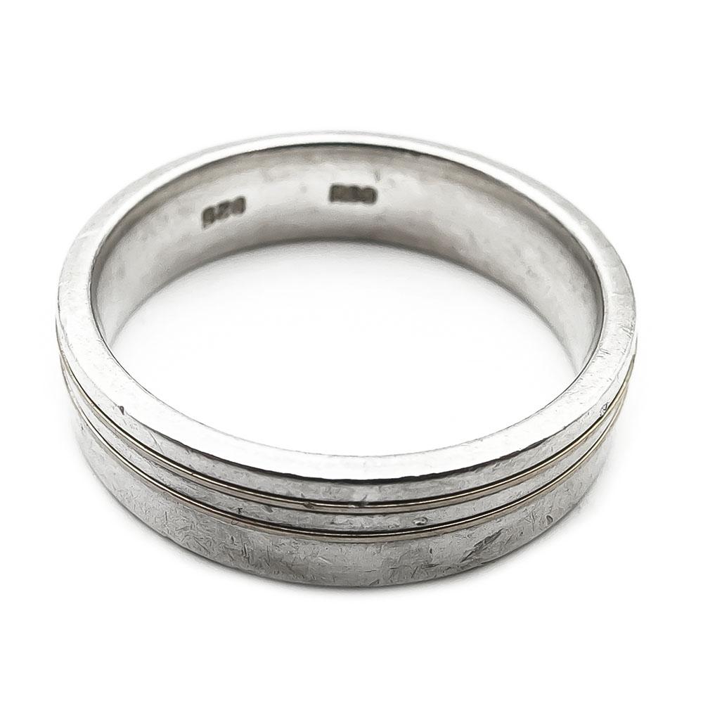 Hopeinen sormus koko 21 lev.6mm #1