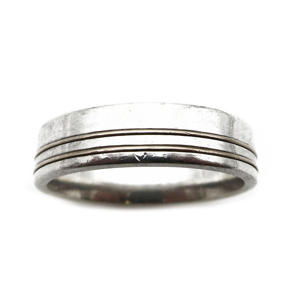 Hopeinen sormus koko 21 lev.6mm #2