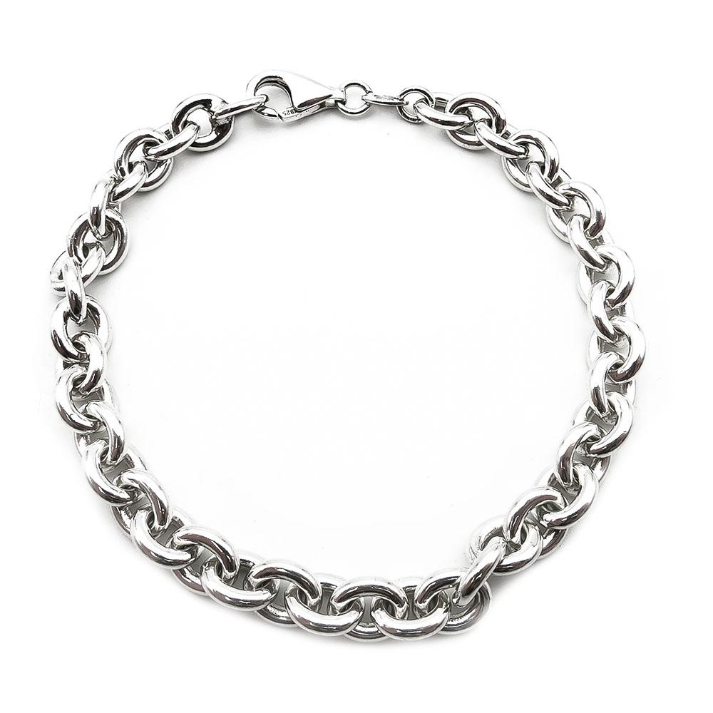 Hopeinen ranneketju 20cm lev.7mm #0