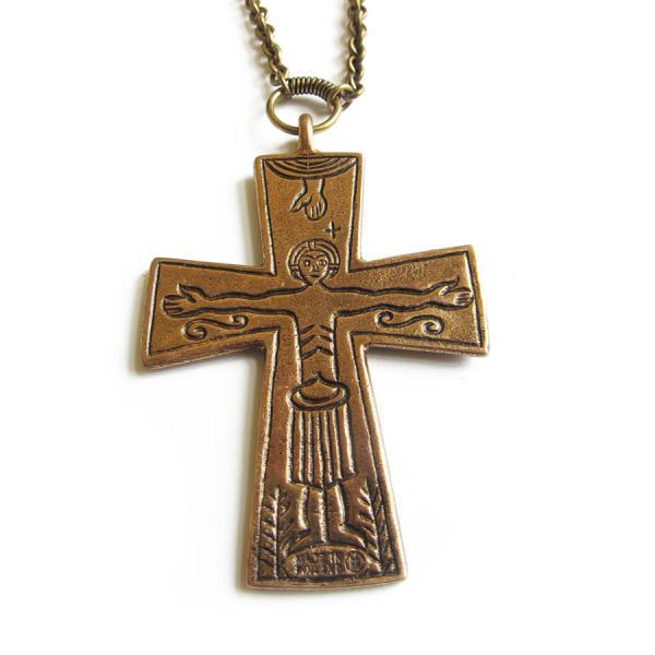 Kalevala Korun Ristiriipus, pronssia, 80 cm #0