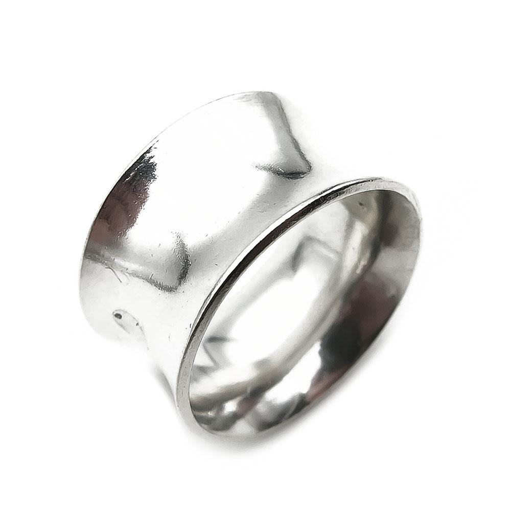 Hopeinen sormus koko16 lev.11mm #0