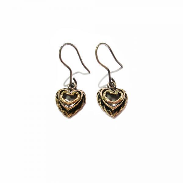 Kalevalakorun Talon sydän-korvakorut koukulla pronssi #0