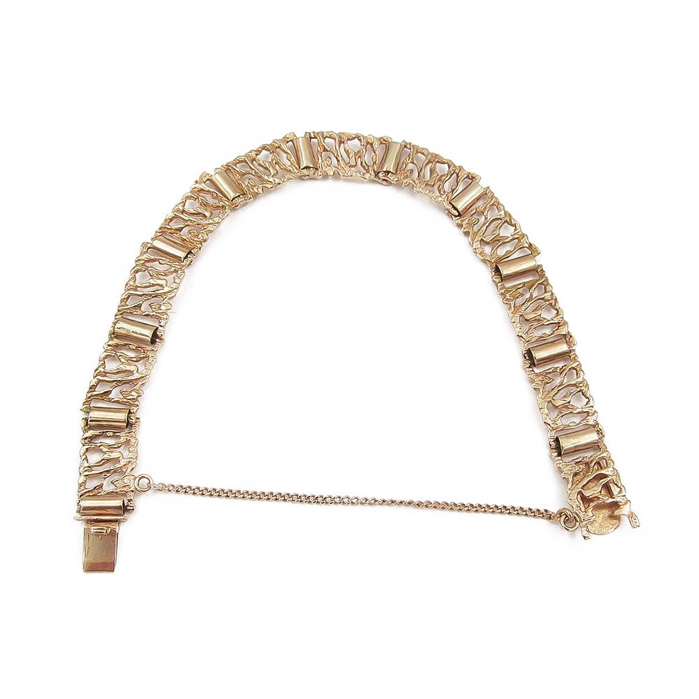 Kultainen ranneketju v.1967 pituus 18cm, lev. 10mm #2