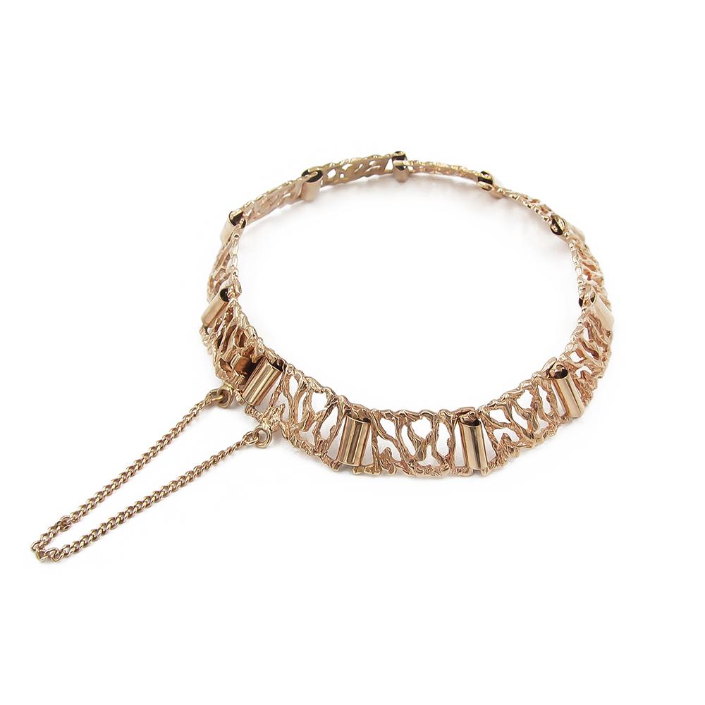 Kultainen ranneketju v.1967 pituus 18cm, lev. 10mm #0