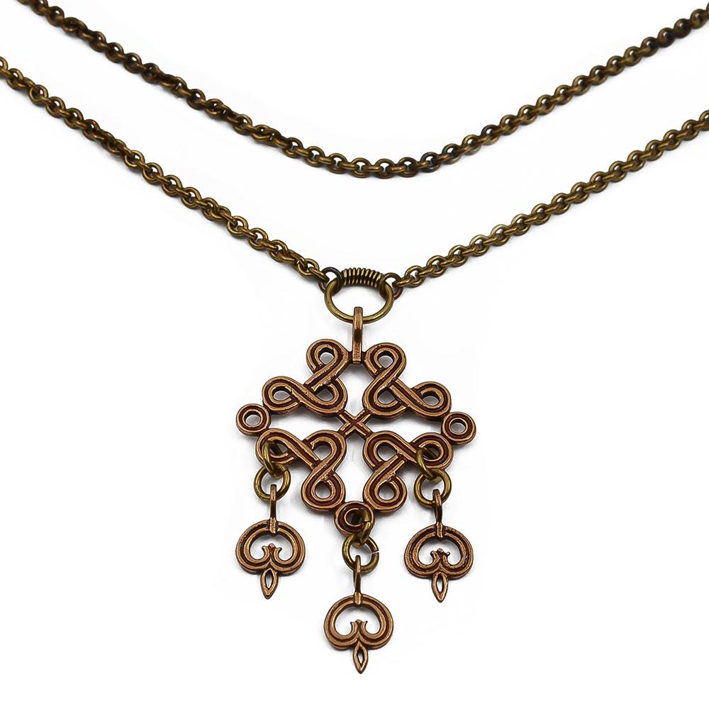 Kalevala koru Karjalainen nauhapunos kaulakoru 80 cm #2