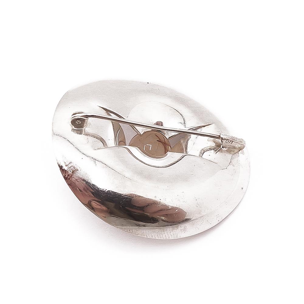 Hopeinen rintaneula v.-61 #2