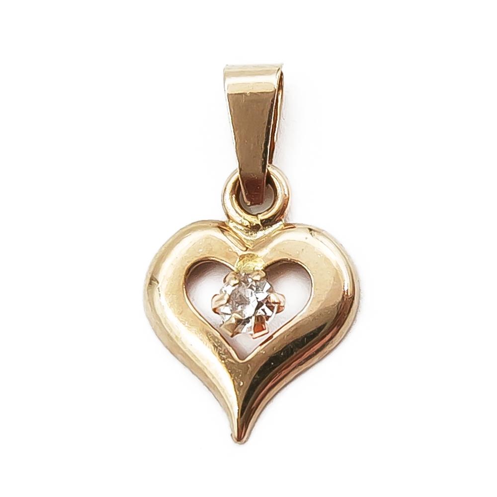 Siro sydänriipus kirkkaalla kivellä #0