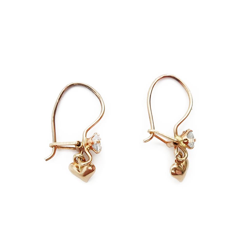 Sydänkoukkukorvakorut vaaleansinisin kivin #1