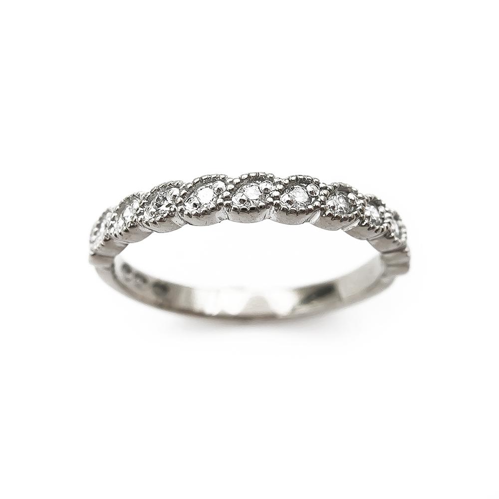 Valkokultainen Princess Leonore -timanttisormus 0,12ct 17mm #2