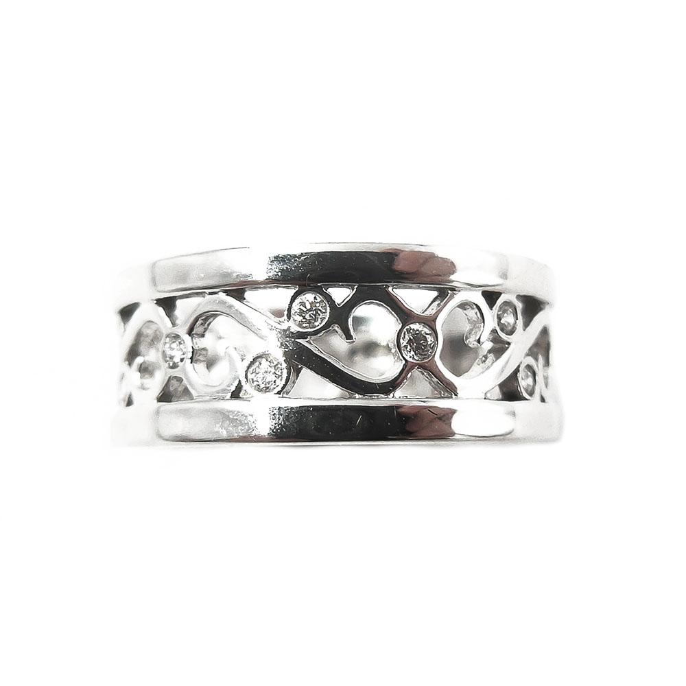 Princess Freja timanttisormus 0,11ct valkokulta,17,25mm #5