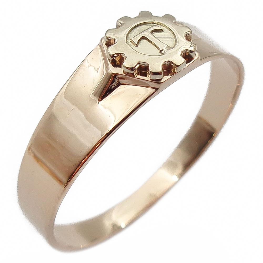 Kultainen teknikon sormus 21mm v.-89 #0