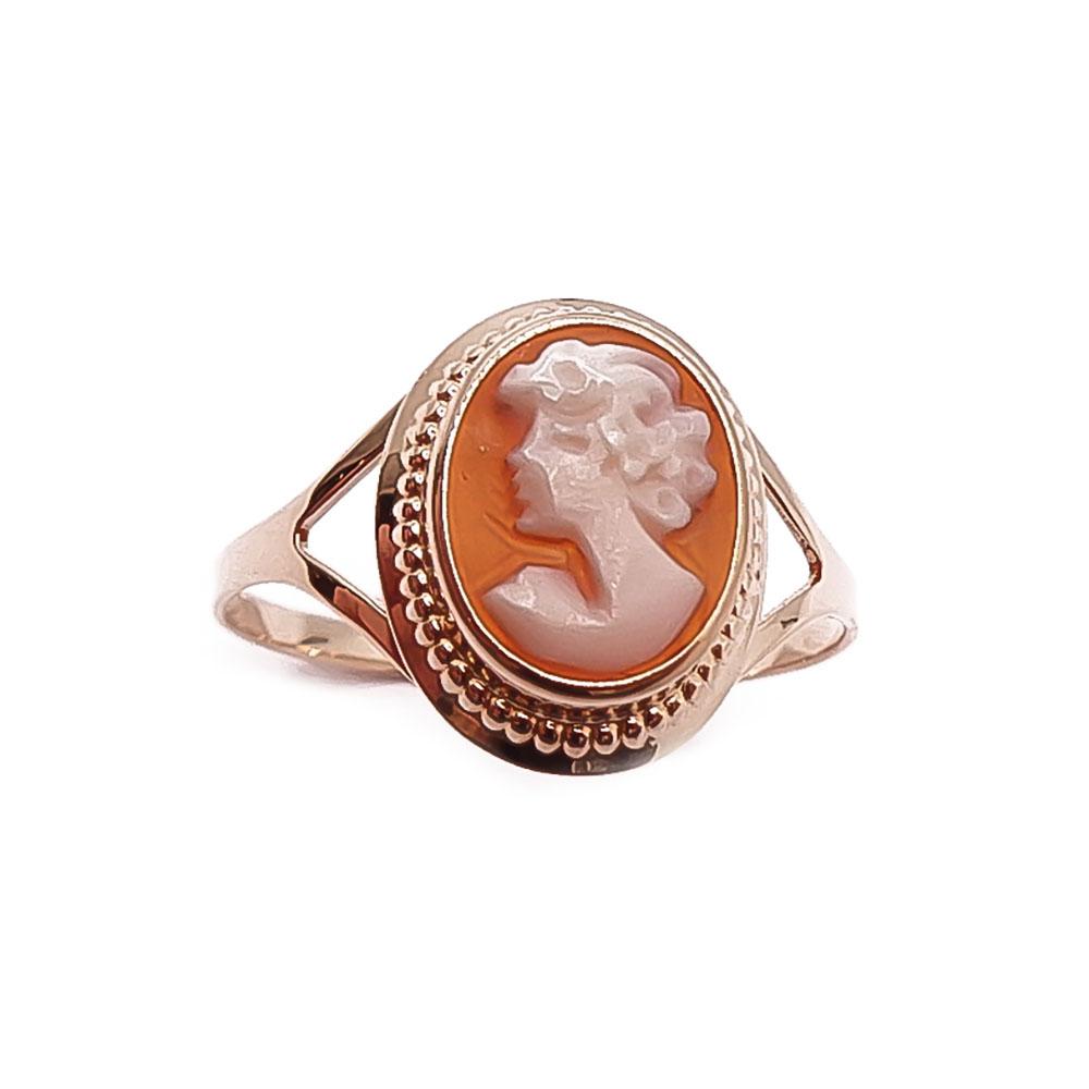 Kultainen camee-sormus 18,5mm v.-90 #1