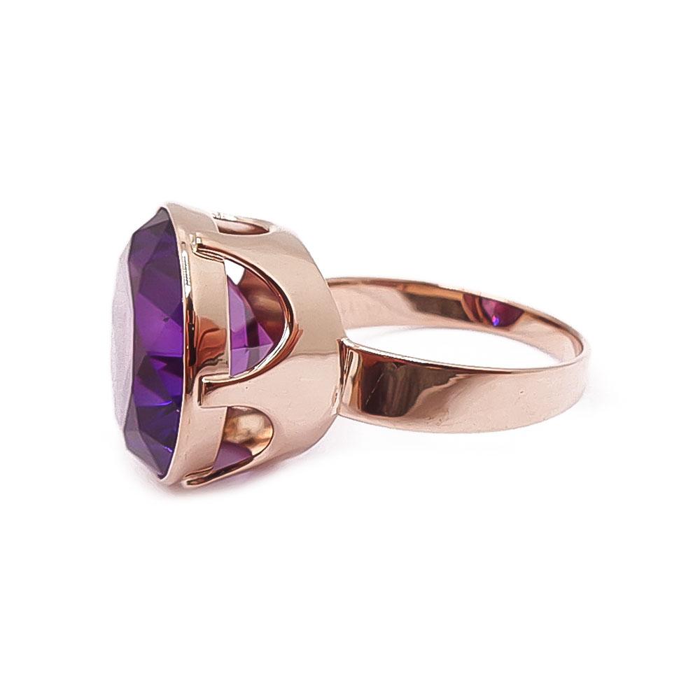 Kultainen lilakivinen sormus 19-mm v.-63 #3