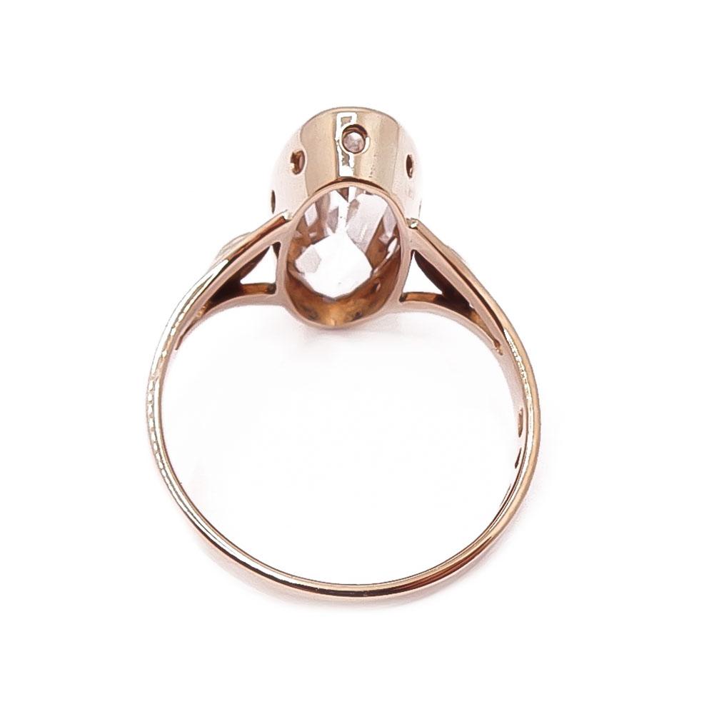 Kultainen kirkaskivinen sormus 19,5mm v.-84 #2