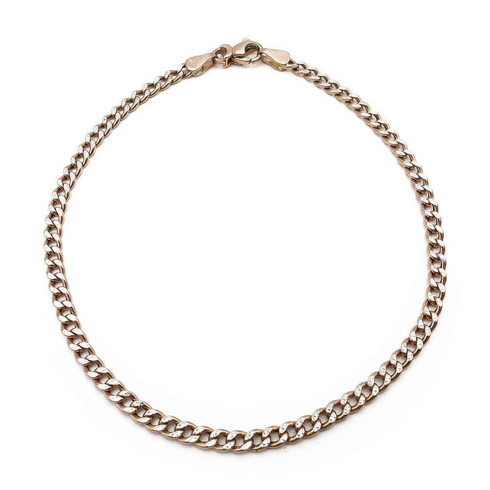 Punakultainen panssariranneketju 18cm lev.2mm #0