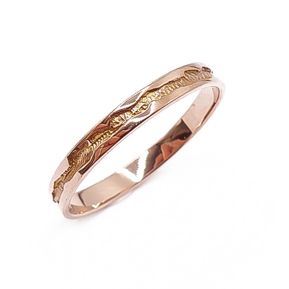 Kultainen kuviokihla 17,5mm #0