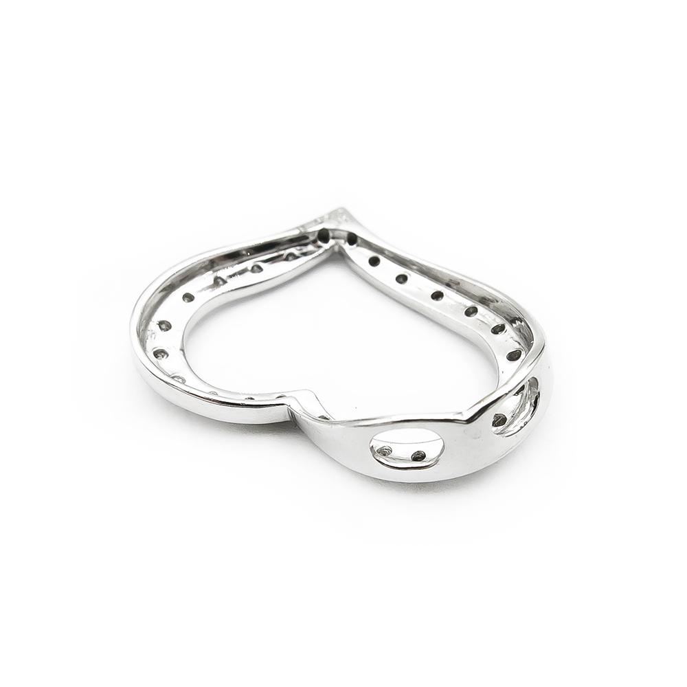 Valkokultainen timanttisydän riipus 0.13ct 18k #2