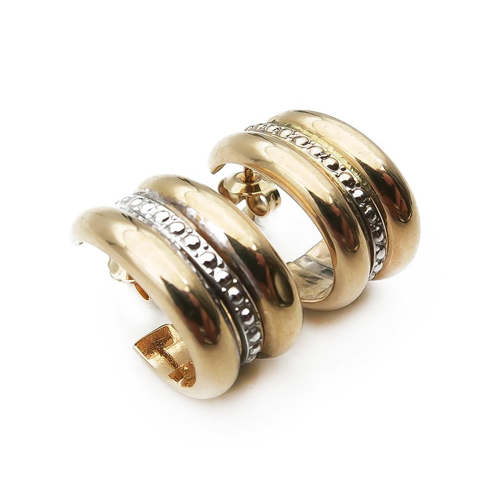 Kultaiset näyttävät korvakorut tapilla lev.10mm #0