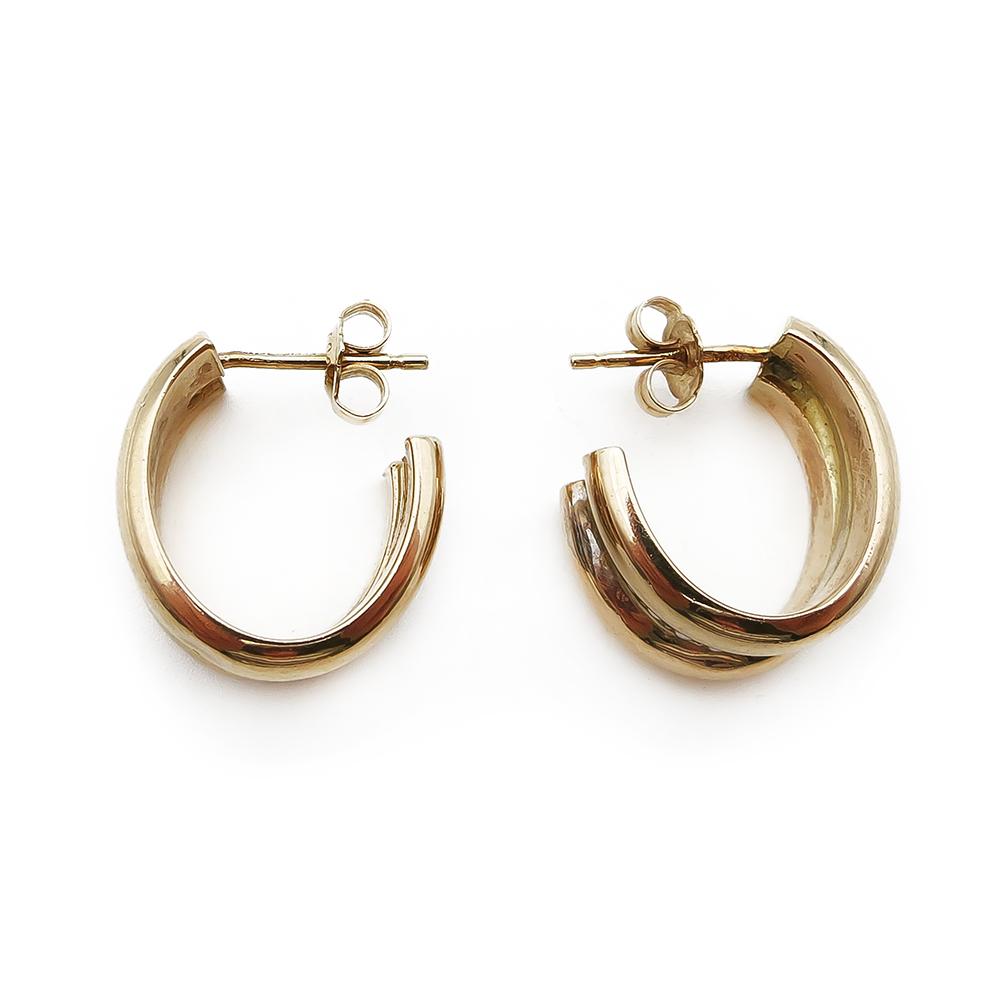 Kultaiset näyttävät korvakorut tapilla lev.10mm #2