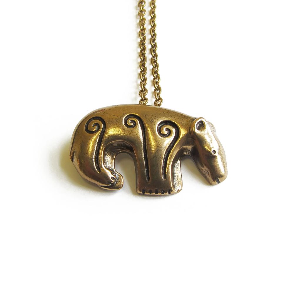 Kalevala korun Kalevankarhu rintaneula/kaulakoru, pronssi #0