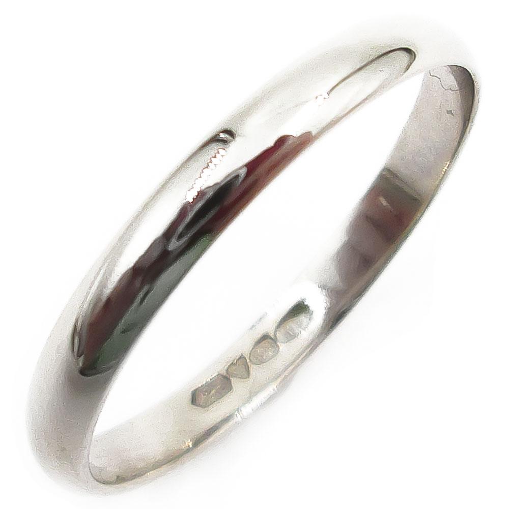 18k Valkokultainen 2mm sormus 15,75mm #0