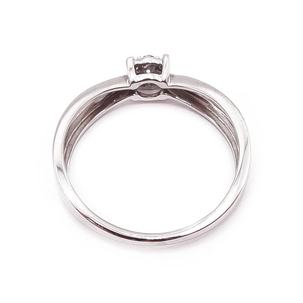 Valkokultainen timanttisormus 17,5mm 0,15ct W/P #2