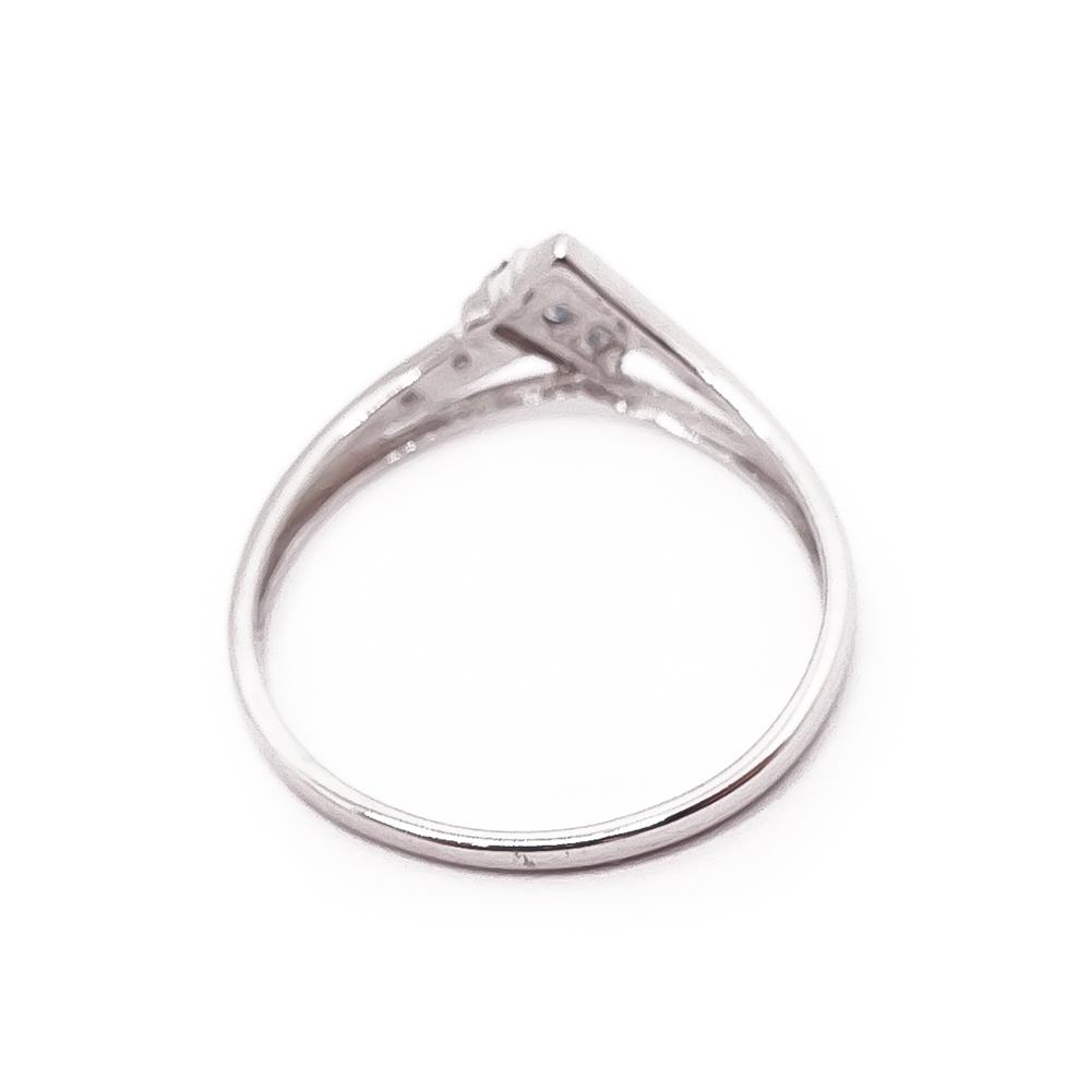 18k Vk-sinisafiiri timanttisormus 0,05ct 19mm #2