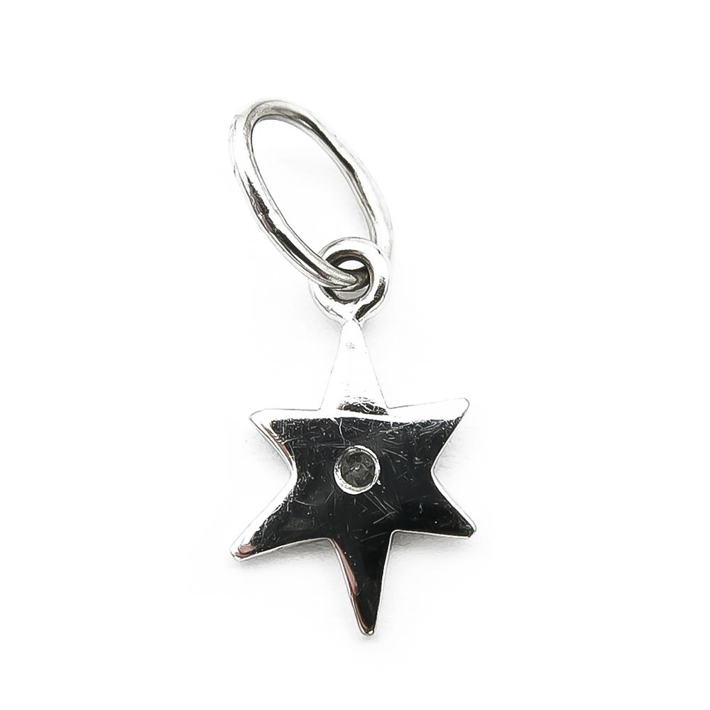 Valkokultainen timanttiriipus, tähti 18k #1