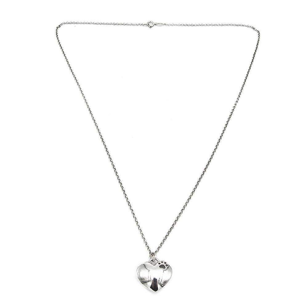 Sydän tassu-riipus ankkuriketjulla 50cm #0