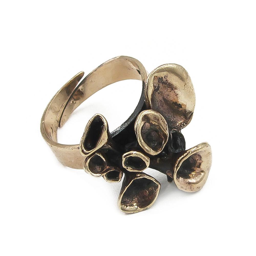 Valo-Koru Jäkälä pronssisormus halk.19mm, sääd. #5