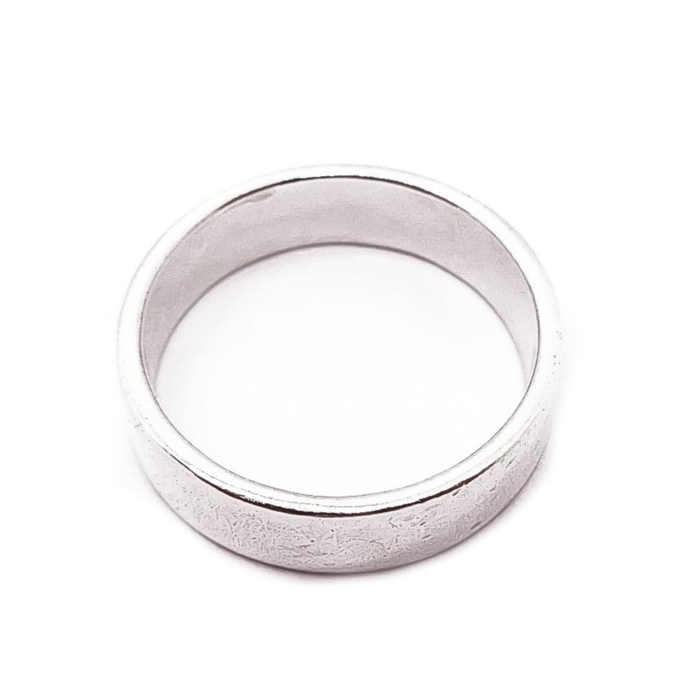 Hopeinen flakkasormus 17mm #2