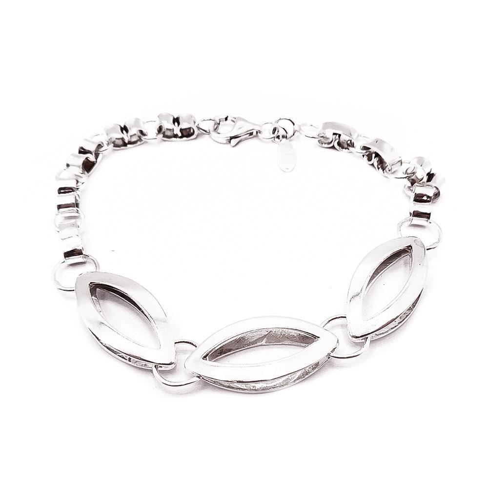 Hopeinen ranneketju 19cm #0