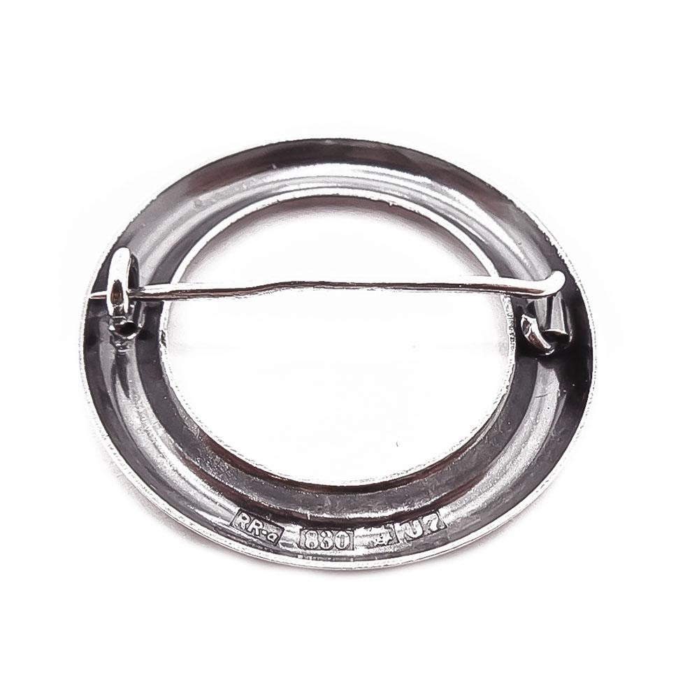 Hopeinen rintaneula v.-73 #2